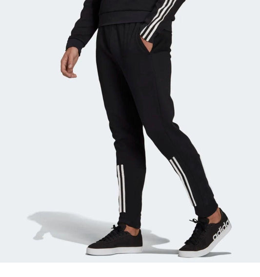 Polyester Blend Solid/Side Striped Slim Fit Joggers