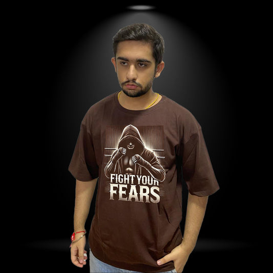 Fearless King - Dark Brown Oversized T-Shirt