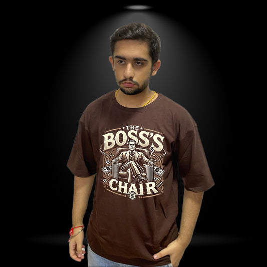 The Boss’s Chair - Dark Brown Oversized T-Shirt