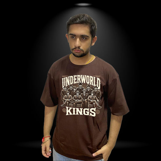 Underworld Kings - Dark Brown Oversized T-Shirt